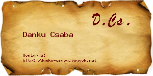 Danku Csaba névjegykártya
